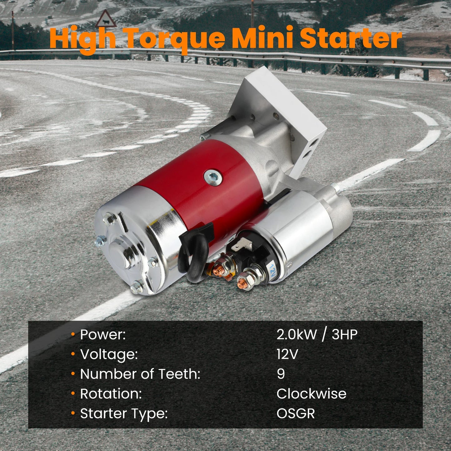 700HP Small & Big Block for CHEVY V8 Mini Starter Motor Red 3HP 305 350 454 18493
