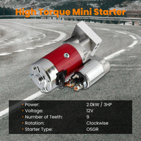 700HP Small & Big Block for CHEVY V8 Mini Starter Motor Red 3HP 305 350 454 18493