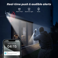 15MP 8K Wifi Camera Outdoor Three Lens Three Screens HD Wifi Security Camera Ai Human Detection PTZ 4K Home Surveillance Camera
