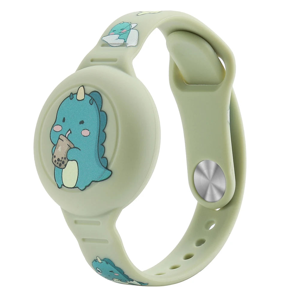 AirTag Bracelet Kid Children Anti-lost Bracelet Waterproof Silicone GPS Tracker Wristband for AirTag Kids Necklace Watch Band