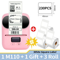 Phomemo M110 Self-adhesive Smart Thermal Label Printer for Business,Barcode Label, Price Tag, Address Wireless Sticker Printer