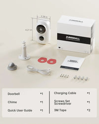 ZUMIMALL APP F5 Security Cameras Wireless Outdoor with Magnetic Mount, Battery Powered, 2.4G WiFi ,3MP Color Night Vision
