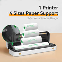PeriPage A40 A4 Printer Wirless Printer USB Android BT Printing PDF File Webpage Contract Picture with 10 Rolls Thermal Paper