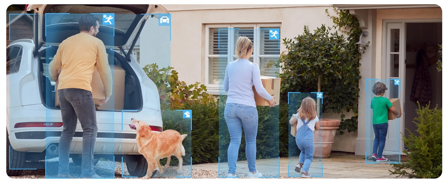 Reolink 5MP 8CH Home Security Camera System with Smart Detection Outdoor PoE IP Cameras NVR 2TB HDD Included for 24/7 Recording
