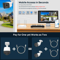 VIKYLIN 180° Panoramic View 4MP Dual-Lens PoE Security IP Camera CCTV Home Outdoor Video Surveillance POE Security camera Onvif
