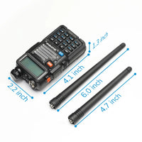 Baofeng X Radioddity UV-5RX3 Tri-band VHF, 1.25M, UHF Amateur Handheld Ham Two Way Radio Walkie Talkie With Earpiece And