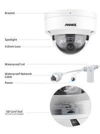 ANNKE C800 4K PoE Security Camera Outdoor IK10 8MP Smart Dual Light Built-in Mic Video Surveillance IP Security Camera