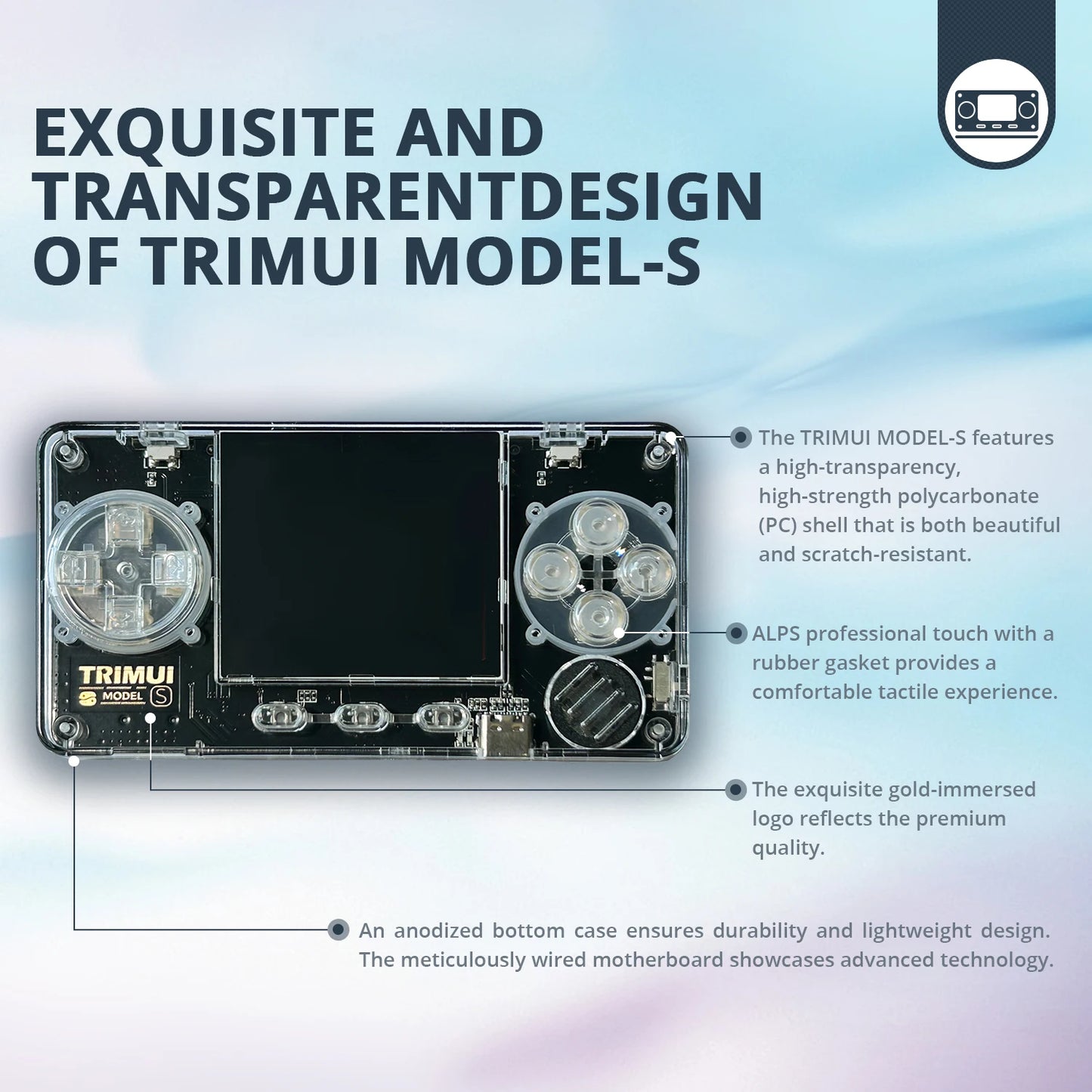 TRIMUI Model S Handheld Game Console 2.0 Inch IPS Screen Mini Portable Player 15000plus Classical Games Retro Game Console