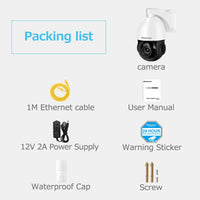 Jennov 4K 8MP Outdoor PTZ IP POE Camera 20X Optical Zoom & Human Detection, 320ft IR Night Vision,  Hikvision Onvif Compatible