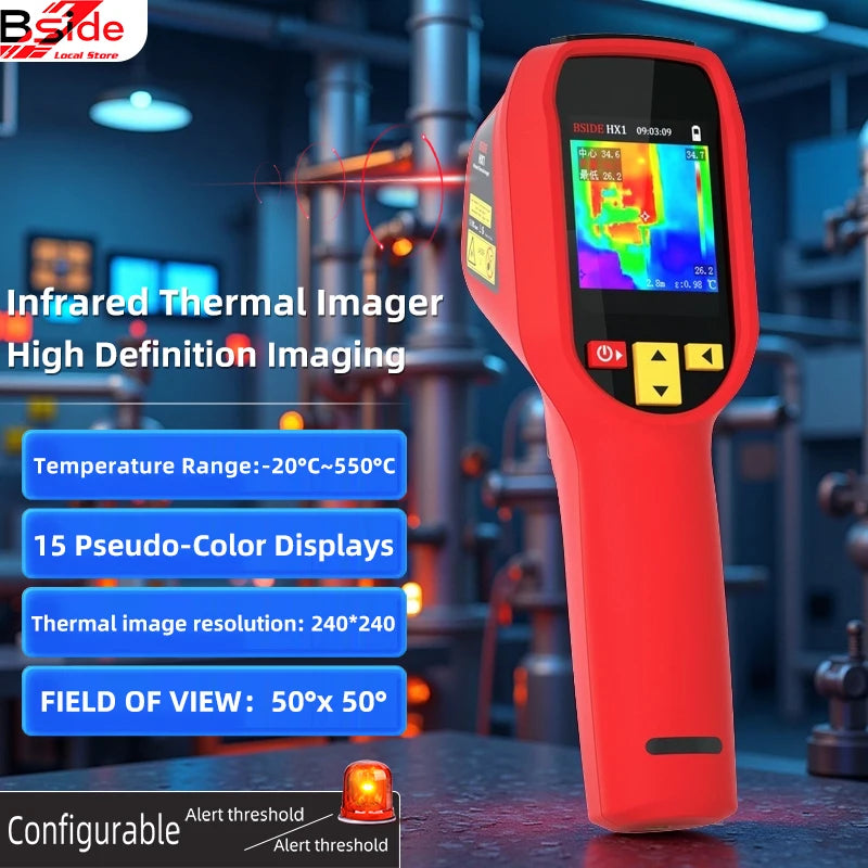 BSIDE HX1 Thermal Imaging Camera 240X240 Thermal Imager Infrared Temperature Meter For Repair PCB, Pipeline Detection
