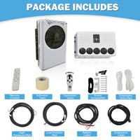 Treeligo 2025 12V Car Parking Air Conditioner 10500btu electrical Split Air AC Unit For RV Truck Tractors Van Motorhome Camper
