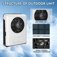 Treeligo 10500BTU Car Electric Parking Cooling Air Conditioner 12V/24V Split Air AC Unit for Truck Caravan Camper Van RV