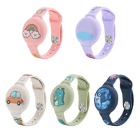 AirTag Bracelet Kid Children Anti-lost Bracelet Waterproof Silicone GPS Tracker Wristband for AirTag Kids Necklace Watch Band