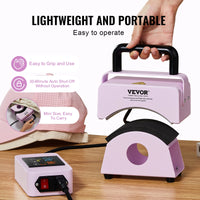 SucceBuy Hat Press Machine Mini Hat Heat Press for Caps Cap Heat Press Machine Safety Base and Glove Automatic Shut-Off Purple