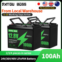 DATOUBOSS 24V 36V 48V 100Ah 1280Wh Lithium Battery Lifepo4 Built-in Smart BMS Max Charge Current 50A