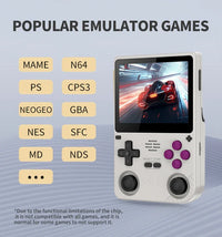 POWKIDDY V20 Retro Video Handheld Game Console 3.5-Inch IPS HD Screen Dual Card slot 5000mAh Lithium Battery Retro Game Stickers