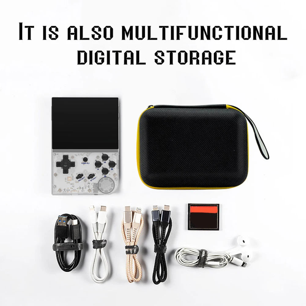 EVA Hard Case Portable Game Console Bag for Anbernic RG35XX for RG353V Handheld Game Player Black Case for Miyoo Mini Plus V3