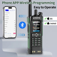 Walkie Talkie Baofeng UV-32 Multi Band 10W GPS Bluetooth Programming Amateur AM Two Way Radio with 2.0" Screen Type-C Ham Radio