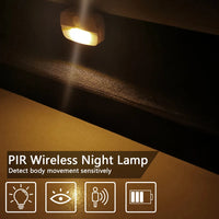 1Pcs LED Night Light Wireless PIR Motion Sensor Lights Corridor Closet Stair Room Lamps Energy Saving Night Lamp Smart Home
