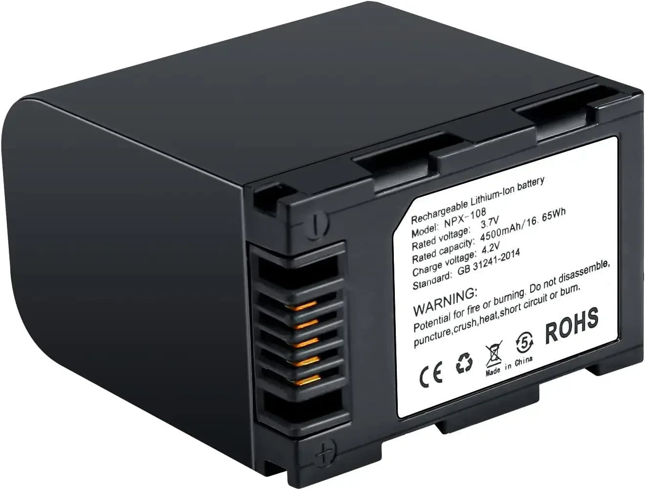 Hot sale 4500mAh V18 NPX-108 Rechargeable Battery Pack RX100 RX200 Camera Battery/Dual Charger for for Video Camcorders