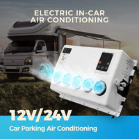 12V 24V Electric Roof Air Conditioning RV Air Conditioning, Parking Air Conditioning Automatic Constant Temperature for Trailers