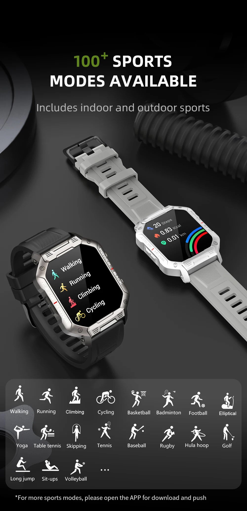 New KUMI U3 Pro Smart Watch 1.83'' Smartwatch Bluetooth Call 100+ Sport Heart Rate for Men Women Support IP68 Waterproof