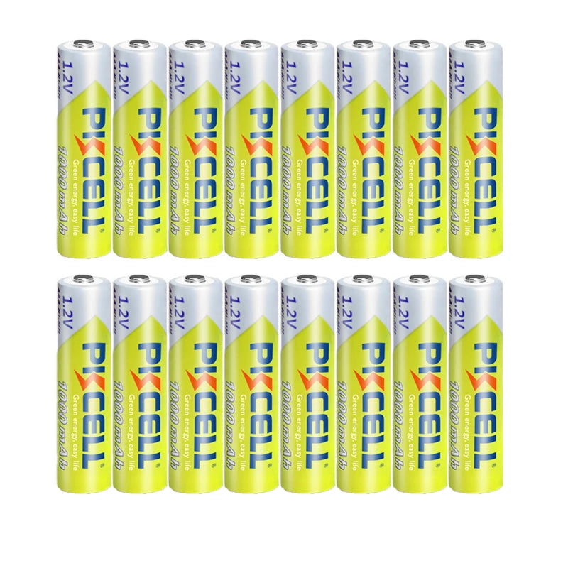 16pcs/Lot PKCELL AAA 1.2V 1000mAh Rechargeable Batteries Ni-mh 3A 1000circle times flashlight toys remote control  lamp battery