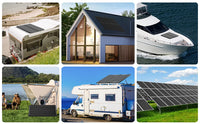 WERCHTAY 100W 12V 12BB Monocrystalline Solar Panel IP67 Waterwoof High-Efficiency & Easy to Install for RV Boat Roof Charging