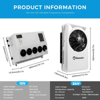 12V 24V Electric Roof Air Conditioning RV Air Conditioning, Parking Air Conditioning Automatic Constant Temperature for Trailers