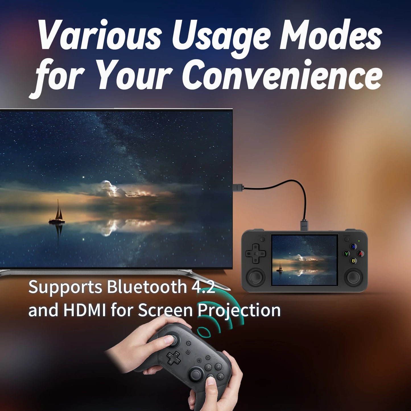 ANBERNIC RG35XX H Retro Handheld Game Console Linux 64-bit 3.5-inch IPS 640*480 Screen Video Gaming Player Supports WIFI TV Out