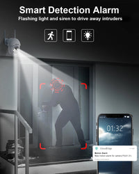 ANRAN 5MP Wired Security Camera 2.4G&5G Wifi Camera 24/7 Record Home Security Protection IP66,Compatible Alexa,Auto Tracking