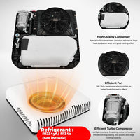 12V/24V Cool Rooftop Air Conditioner Electric Cool RV Rooftop Parking AC Unit For Truck Camper Van Caravans Garden
