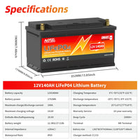 12V 100Ah 140Ah 168Ah 200Ah 300Ah LiFePO4 Battery 12.8V Lithium Iron Phosphate Battery Built-in BMS Deep Cycle for Solar Boat