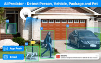 ZOSI 3MP/4MP PTZ Wifi IP Camera H.265 Wireless Surveillance Security CCTV Camera P2P Audio Outdoor AI Human Detection HD Cameras