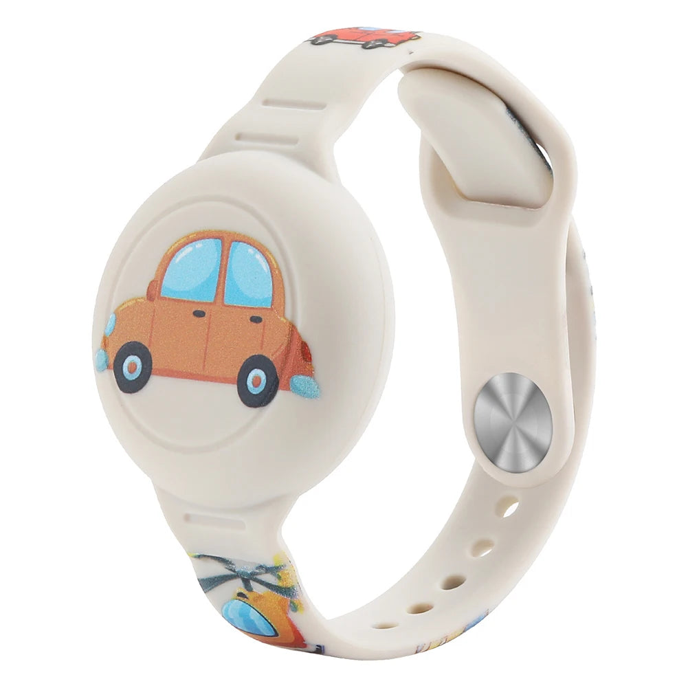 AirTag Bracelet Kid Children Anti-lost Bracelet Waterproof Silicone GPS Tracker Wristband for AirTag Kids Necklace Watch Band