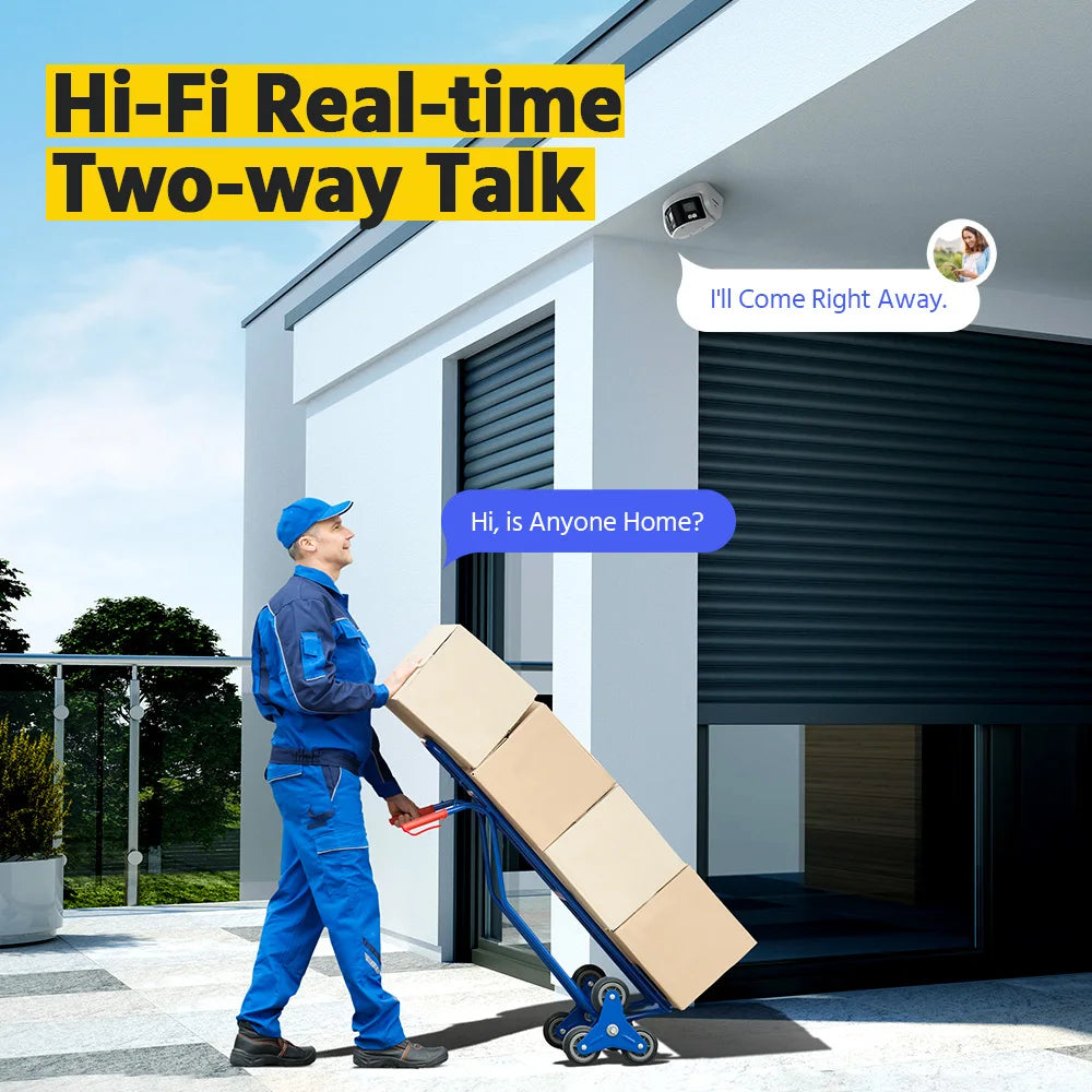 ANNKE 4K Camera Security Panoramic Human Detect Security Camera Two Way Audio 180° Wide View Angle Dual Lens Poe IP Camera