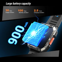 Blackview New Smart Watch 2.01'' HD Display Outdoor Men's Watches with Emergency Lighting Bluetooth Call Waterproof Smartwatch