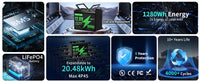 DATOUBOSS 24V 36V 48V 100Ah 1280Wh Lithium Battery Lifepo4 Built-in Smart BMS Max Charge Current 50A