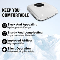 Treeligo 12V/24V Cooling RV Rooftop Air Conditioner 13500BTU Electric Parking Air AC Unit for Motorhome Truck Camper Van Caravan