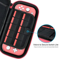 Storage Bag Nylon EVA Hard Game Console Protection Bag Thickened Shock Absorbing Double Compartment Dustproof for Switch Lite