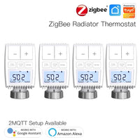 MOES Tuya ZigBee3.0 Radiator Actuator Valve Smart Thermostat Temperature Controller Internal Sensor TRV Voice Control with Alexa