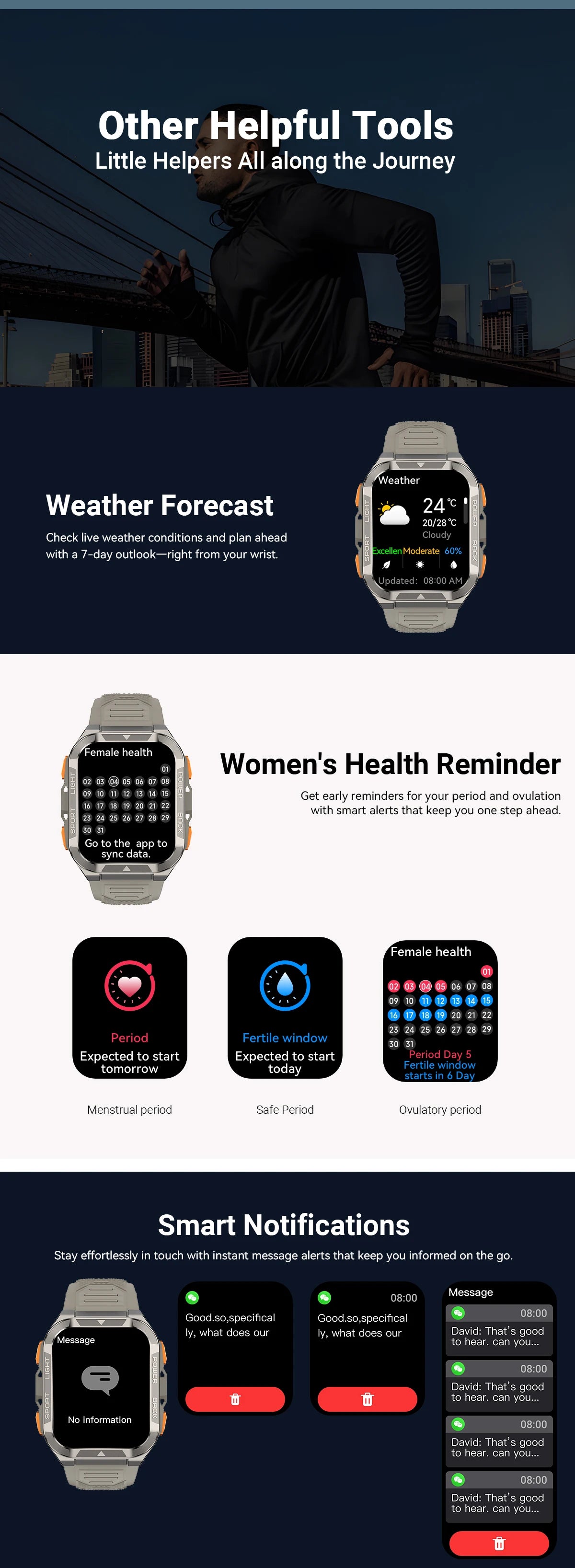[World premiere]Blackview W80 PRO Outdoor Rugged Smart Watch, GPS Position Smartwatch, 1.91‘’ Display, 900mAh with Flashlight