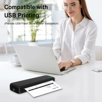 A4 Portable Thermal Printer Inkless BT Thermal A4 Mobile Printer with Printing Paper Document Printing Maker for Smartphone & PC