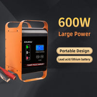 Super Large 600W 400W Car Battery Charger 12V 24V Universal 50A/30A Quick Charge Battery Charge Device for SUV Truck Car Battery