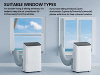 Movyxor 15000 BTU Portable Air Conditioner,Portable AC with Dehumidifier & Fan, 2 Fan Speeds, 24H Timer, Remote Control