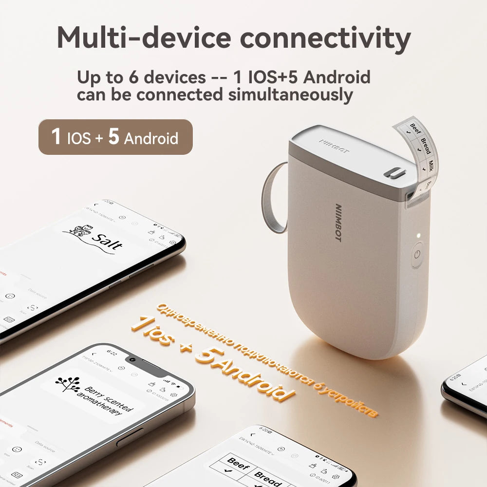 Niimbot D11/D110 Label Maker Wireless Pocket Self-Adhesive Name Tag Sticker Printer for Home Office