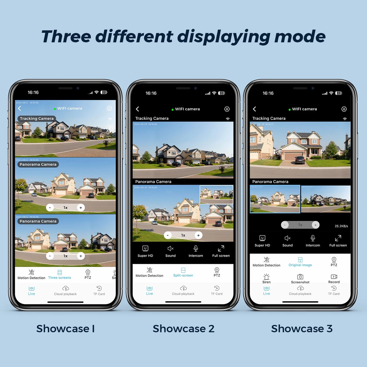 15MP 8K Wifi Camera Outdoor Three Lens Three Screens HD Wifi Security Camera Ai Human Detection PTZ 4K Home Surveillance Camera