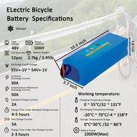 36V48V52VEbike Battery Pack with Charger Lithium Battery 10/20/30AH for Bicycle Scooter Motorcycle