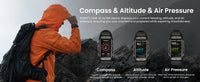 KOSPET TANK X2 Ultra GPS Smart Watch For Men 3D Curved Screen 60 Days Battery Compass Altimeter IP69K 5ATM Waterproof BT Call
