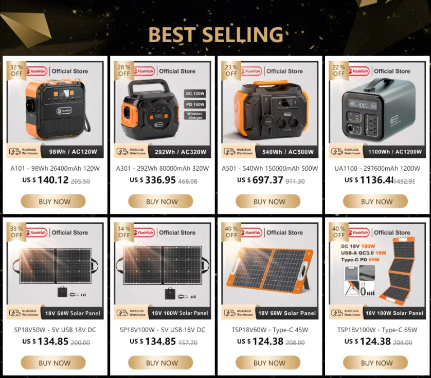 FF Flashfish 200W Portable Power Station 151Wh Solar Generator 230V AC DC Batteries Supply Outdoor Battery for Solar Panel Drone